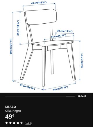 Mesa redonda y 4 sillas comedor IKEA