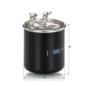 MANN-FILTER WK 820/2 x filtro combustible