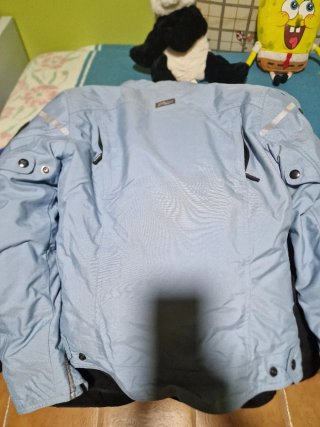 Chaqueta Biker Azul Celeste Mujer