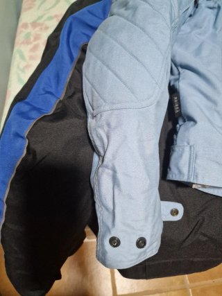 Chaqueta Biker Azul Celeste Mujer