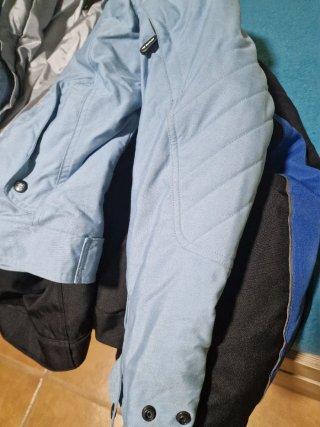 Chaqueta Biker Azul Celeste Mujer