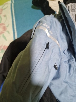 Chaqueta Biker Azul Celeste Mujer