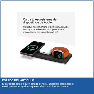 - Belkin cargador inalámbrico rápido portátil