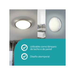 Eglo Planet lámpara techo pared acero níquel