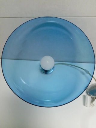 Lámpara azul de metacrilato de techo