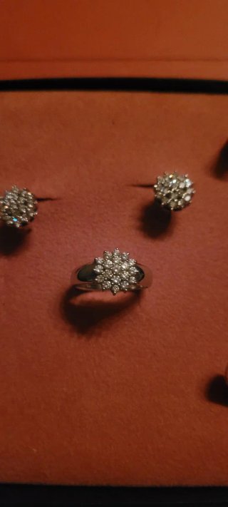 Conjunto oro blanco 18kl
