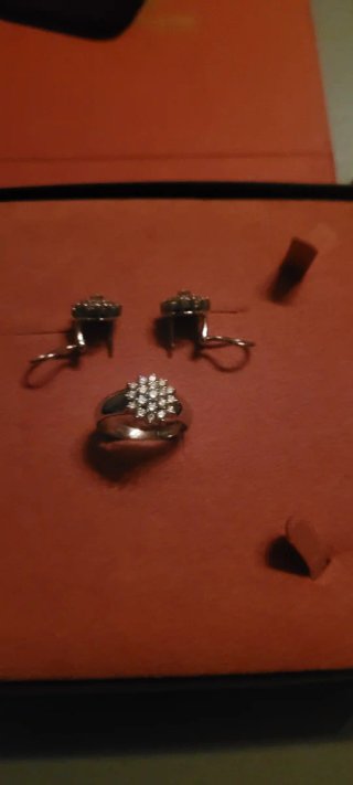 Conjunto oro blanco 18kl