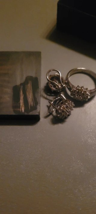Conjunto oro blanco 18kl