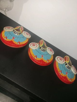 3 Juguetes Antiguos Nave Espacial sfa Paris
