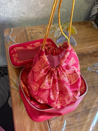 Set Trousse Pochette Rossa e Oro Francopiane Just
