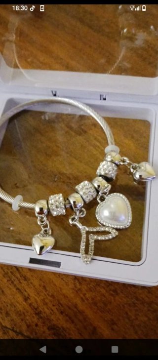 Bracciale Acciaio Charms Cuore e Coda Sirena