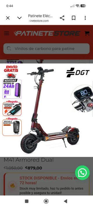 Patinete Eléctrico ECOXTREM ARMOR M41
