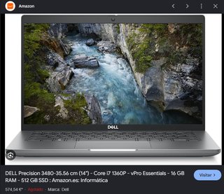 Portátil Dell i7-1360P 16GB RAM 512GB SSD