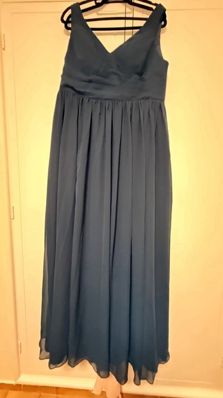 Vestido Azul Marinho Azazie Tamanho 48