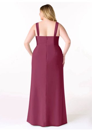 Vestido Azazie Bordeaux com Capa