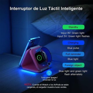 Cargador Triple ZUMSEY iPhone, Reloj, Auriculares