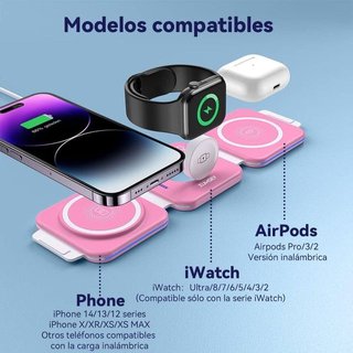 Cargador Triple ZUMSEY iPhone, Reloj, Auriculares