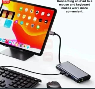 Hub USB C 11 in 1: 4K HDMI VGA LAN Audio USB A