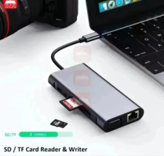 Hub USB C 11 in 1: 4K HDMI VGA LAN Audio USB A