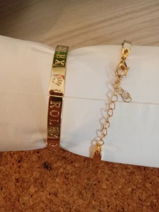 Coppia Bracciali Rigidi Dorati Rolex unisex