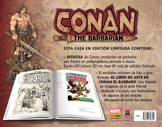 (SI ENVIO) LIBRO ARTE CONAN EL BARBARO + ESTATUA