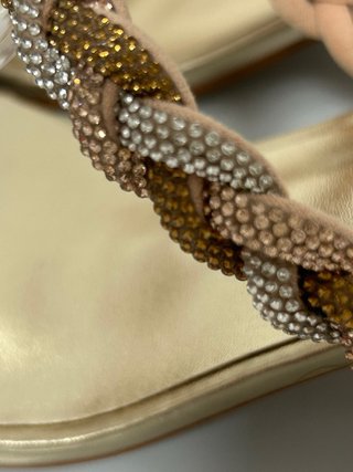 Zuecos Buonarotti Beige/Dorado Talla 39