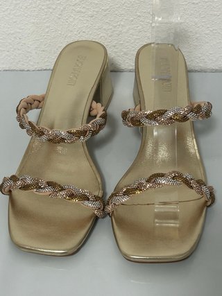 Zuecos Buonarotti Beige/Dorado Talla 39