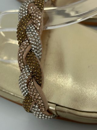 Zuecos Buonarotti Beige/Dorado Talla 39