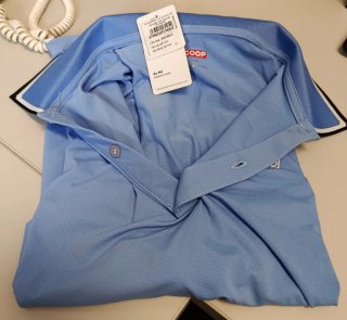 Maglietta polo azzurra tecnica COOP