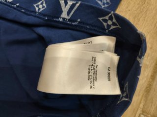 T-shirt Louis Vuitton Monogram Blu/Argento