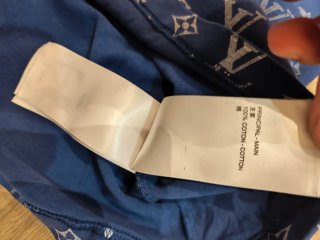 T-shirt Louis Vuitton Monogram Blu/Argento