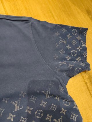 T-shirt Louis Vuitton Monogram Blu/Argento