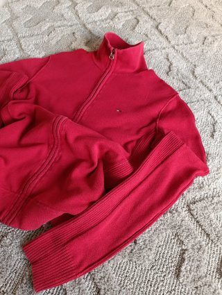 Tommy Hilfiger Denim Jersey Rojo Cremallera