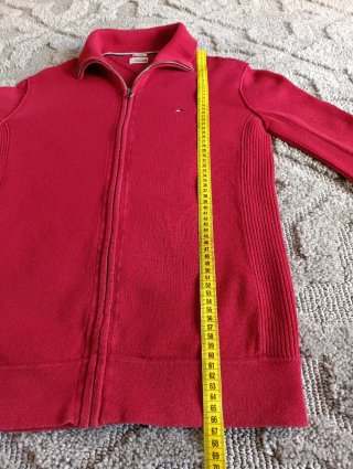 Tommy Hilfiger Denim Jersey Rojo Cremallera