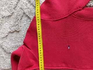 Tommy Hilfiger Denim Jersey Rojo Cremallera