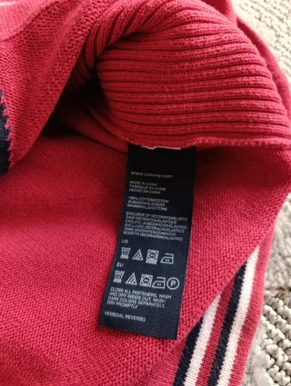 Tommy Hilfiger Denim Jersey Rojo Cremallera