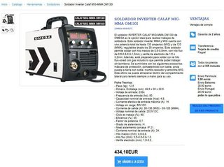 Soldador Inverter MIG-MAG-MMA 230€