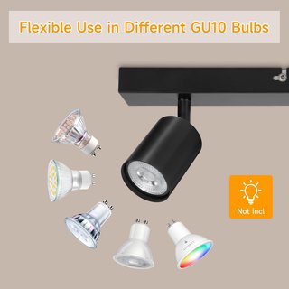 Lámpara de Techo GU10 2 Focos Ajustable NUEVA