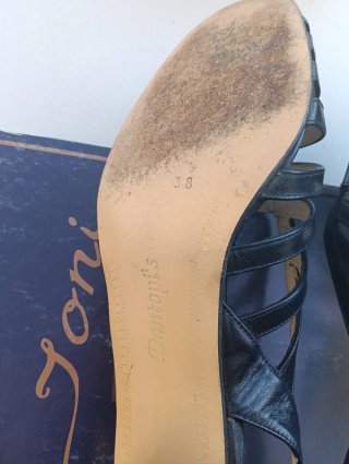 Sandalias piel de tacon