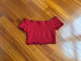 Crop top rosso Subdued elasticizzato taglia XS