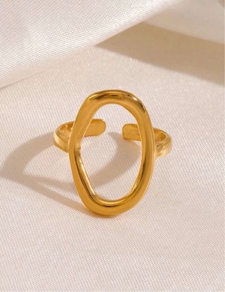 Anillo Bañado en Oro Acero Inoxidable