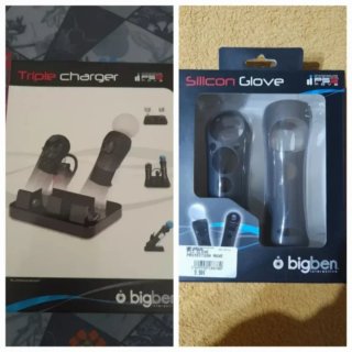 NUEVO.Cargador PS3 Triple + Fundas mandos Move PS3