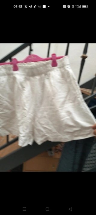 Pantaloncini 100% Lino Bianchi