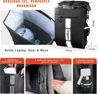 ORIGEM alforja Bicicleta 32L 3en1 impermeables