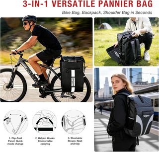 ORIGEM alforja Bicicleta 32L 3en1 impermeables