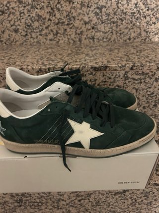 Golden Goose Sneakers Verde y Blanco