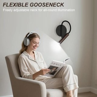 Lampada da parete Osairous 360° LED 6500K flessibile