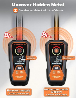 POROMETISTO DSF02 Detector Madera Cable metal 6en1