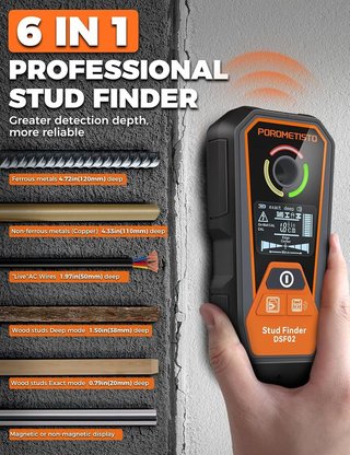 POROMETISTO DSF02 Detector Madera Cable metal 6en1