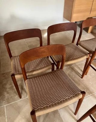 6 Sillas Niels Otto Moller Teca